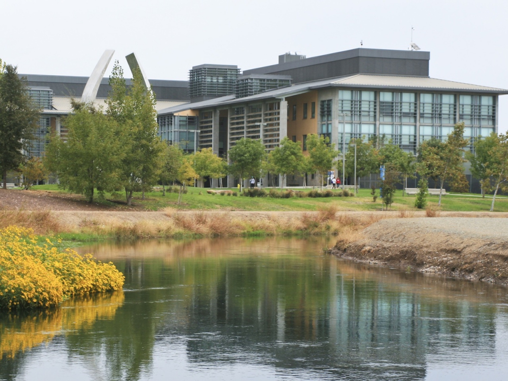 2013: View of the quad now from the bridge on Scholars Lane (UCM Communications)