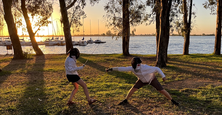Cognition in the Wild (image from a CIS social) fencing
